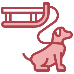 trineo de perros icono