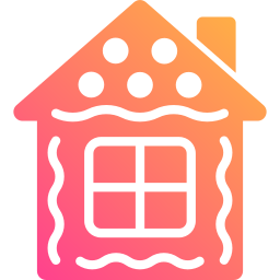 casa de jengibre icono
