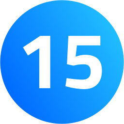 número 15 icono