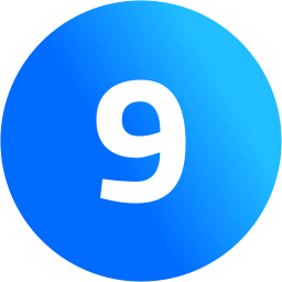 número 9 icono