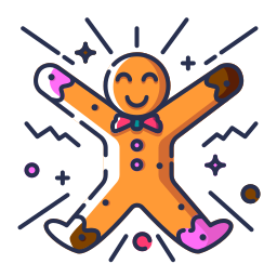 Gingerbread man icon