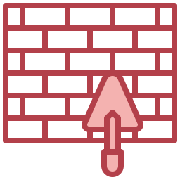 muro di mattoni icona