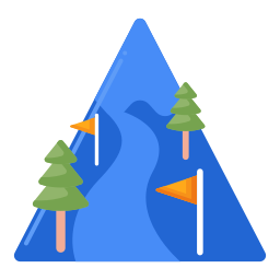 parcours de ski Icône