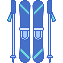 des skis Icône