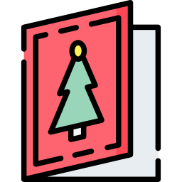 Рождественская открытка иконка