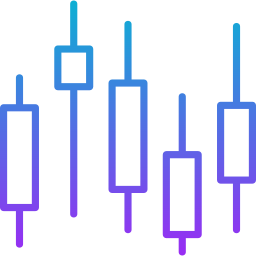 gráfico de velas icono