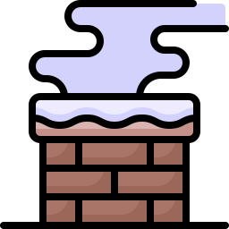 parte superior de la chimenea icono