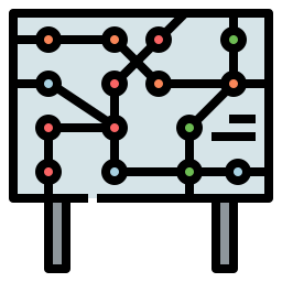 plan du chemin de fer Icône