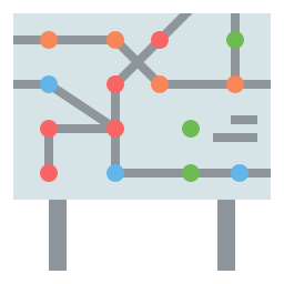 mapa ferroviario icono