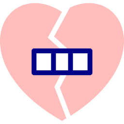 Broken heart icon