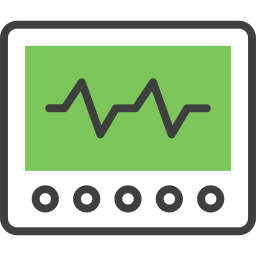 monitor de ecg icono