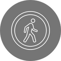 Pedestrian crossing icon