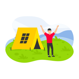 Camping tent icon