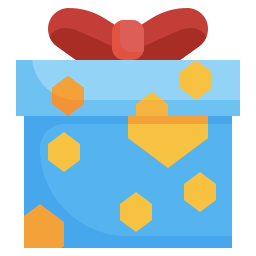 caja de regalo icono