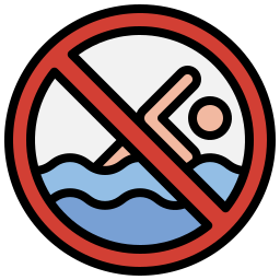 No swimming icon