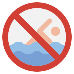 No swimming icon