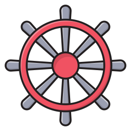 roue de navire Icône