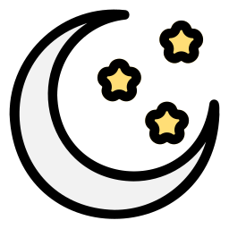 lune et étoiles Icône