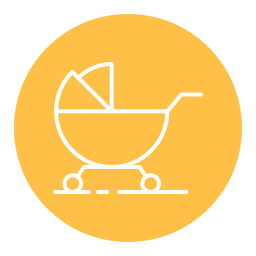 Baby stroller icon