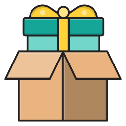 Коробка с сюрпризом иконка