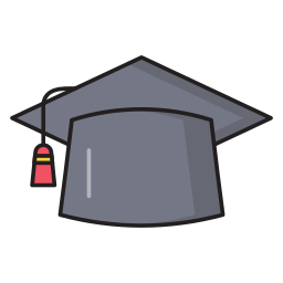 gorro de graduación icono