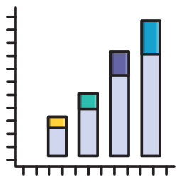 diagramme à bandes Icône