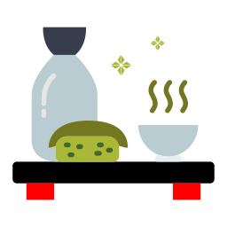 gorąca zielona herbata ikona