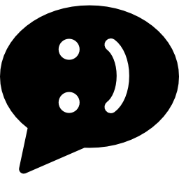 Happy speech bubble icon