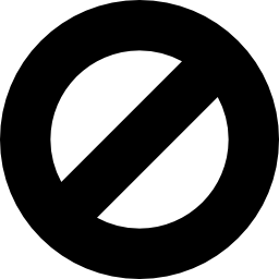 Prohibited sign icon