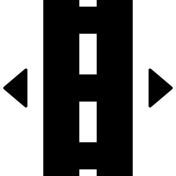 strada a linee spezzate icona