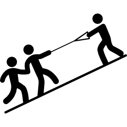 Children playing with a rope icon