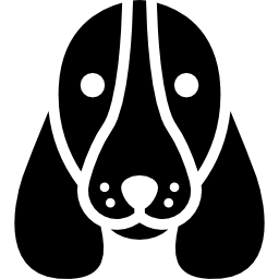 głowa psa basset hound ikona