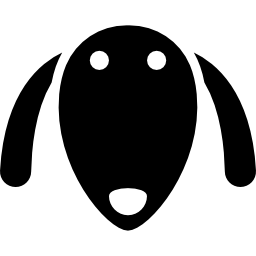 Dog with long ears icon