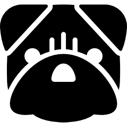 bulldog hoofd icoon