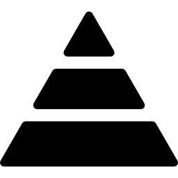 Three tier pyramid icon