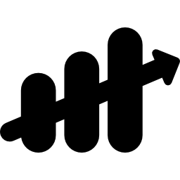 Восходящая гистограмма иконка