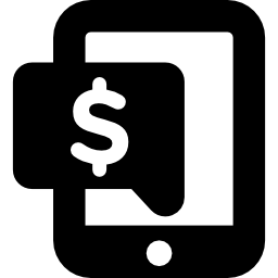 notificación con signo de dólar icono