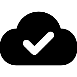 marca de verificación en la nube icono