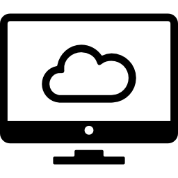 nube en una pantalla icono