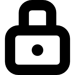 Padlock with a dot icon