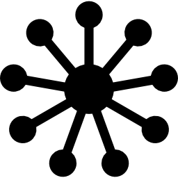 conexões centralizadas Ícone