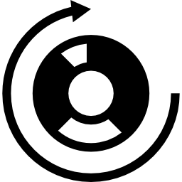 cirkeldiagram opnieuw laden icoon