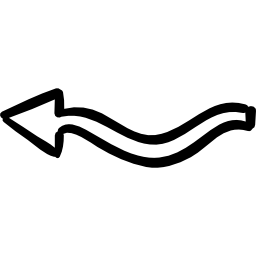 freccia ondulata icona