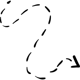 파선이있는 곡선 화살표 icon