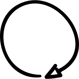 Clockwise drawn arrow icon