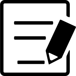 bleistiftschrift auf papier icon