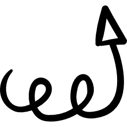 落書き付きの上矢印 icon