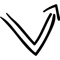 flecha de marca de verificación icono