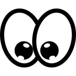 Cartoon happy eyes icon