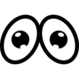 olhos tristes de desenho animado Ícone